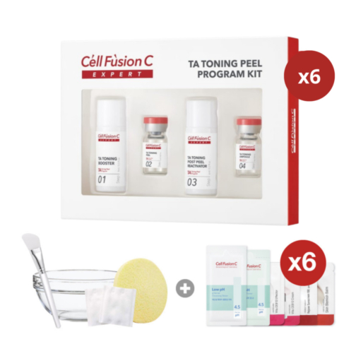 Bộ Dưỡng trắng an toàn cải thiện sắc tố da, tàn nhang, đốm đồi mồi, đốm da, bớt trên da - Cell Fusion C Expert TA TONING PEEL PROGRAM KIT COMBO 6 (Hàn Quốc)